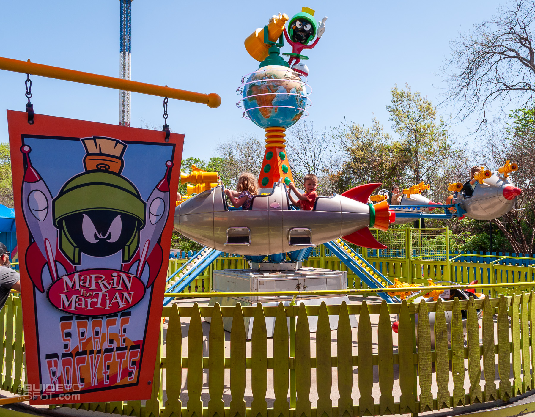 Marvin the Martian Space Rockets ride at Six Flags Over Texas