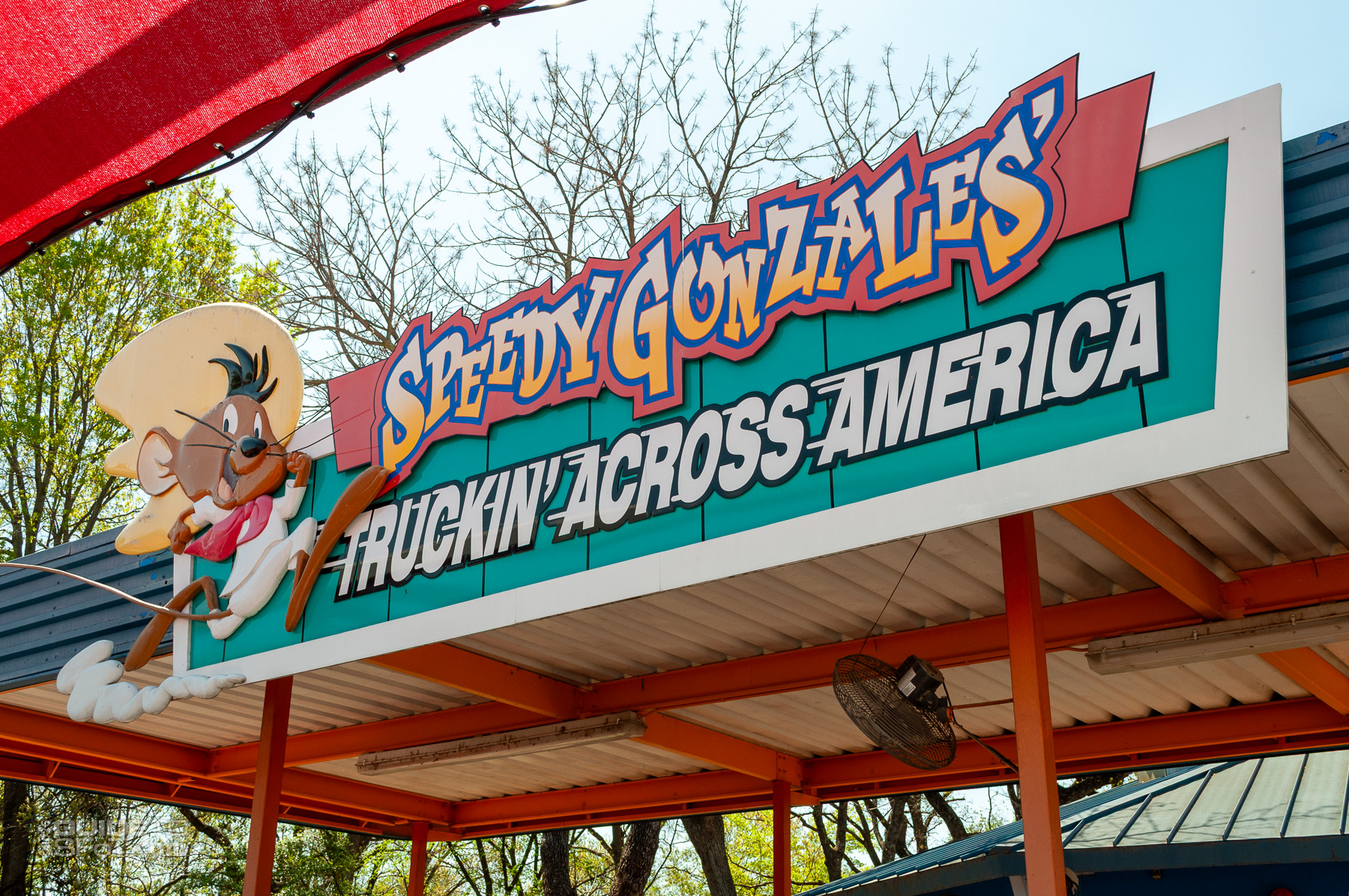 Speedy Gonzales' Truckin' Across America sign