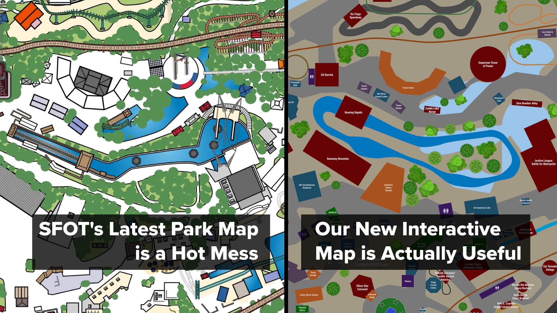 Comparison of SFOT's map to Guide to SFOT's new interactive map
