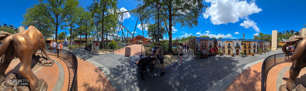 Spain area panoramic image showing a remaining construction wall