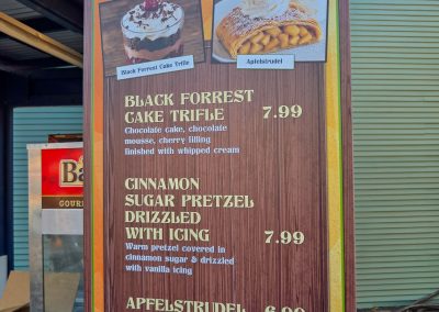 Oktoberfest 2026 Food Menu - Sweet Options