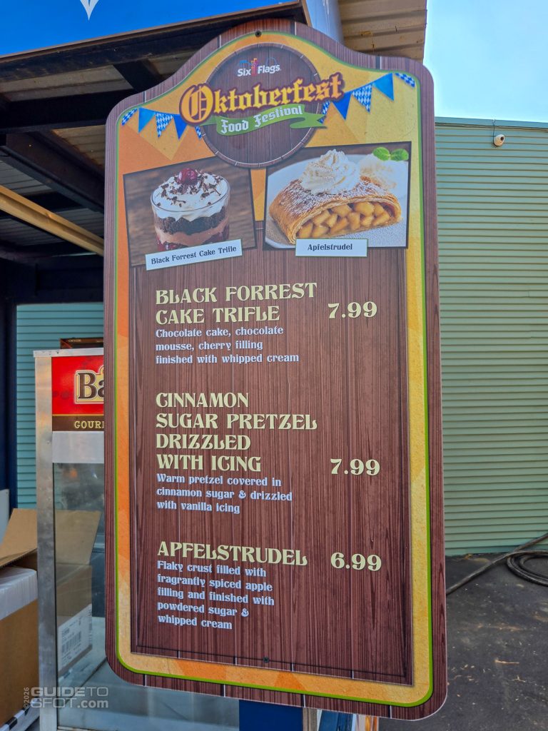 Oktoberfest 2026 Menu Oktoberfest 2026 Food Menu - Sweet Options