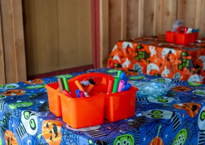 Some of the pumpkin decorating supplies at Tricks and Treats 2026
